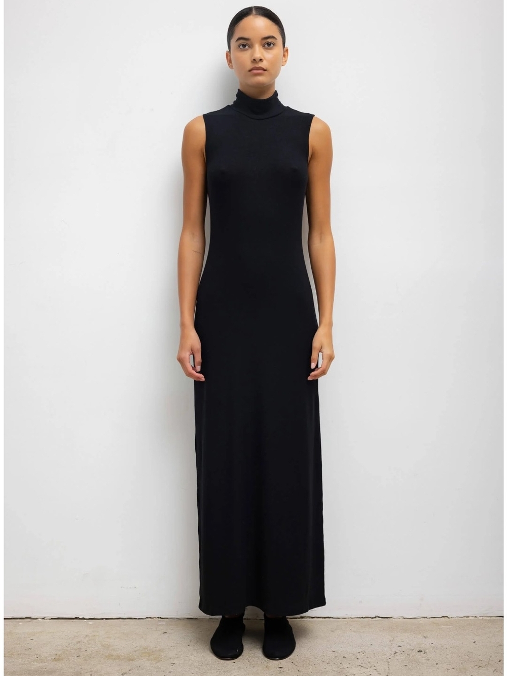 A New Day NWT Sleeveless Black Maxi Turtleneck Dress - Elegant Everyday Sz L